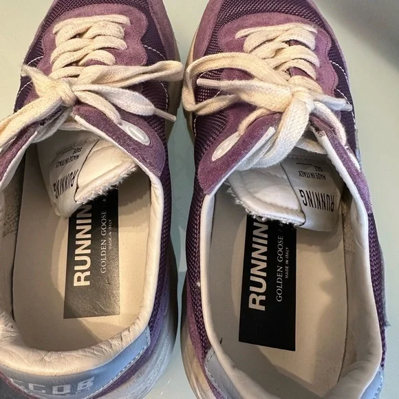 Golden Goose purple Lavender blue leather star “Running Shoe” size 7 - Picture 6 of 6